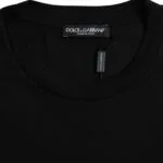 Black Cotton Round Neck Short Sleeves T-shirt sold by Louxly product image thumbnail 4