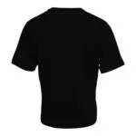 Black Cotton Round Neck Short Sleeves T-shirt sold by Louxly product image thumbnail 3