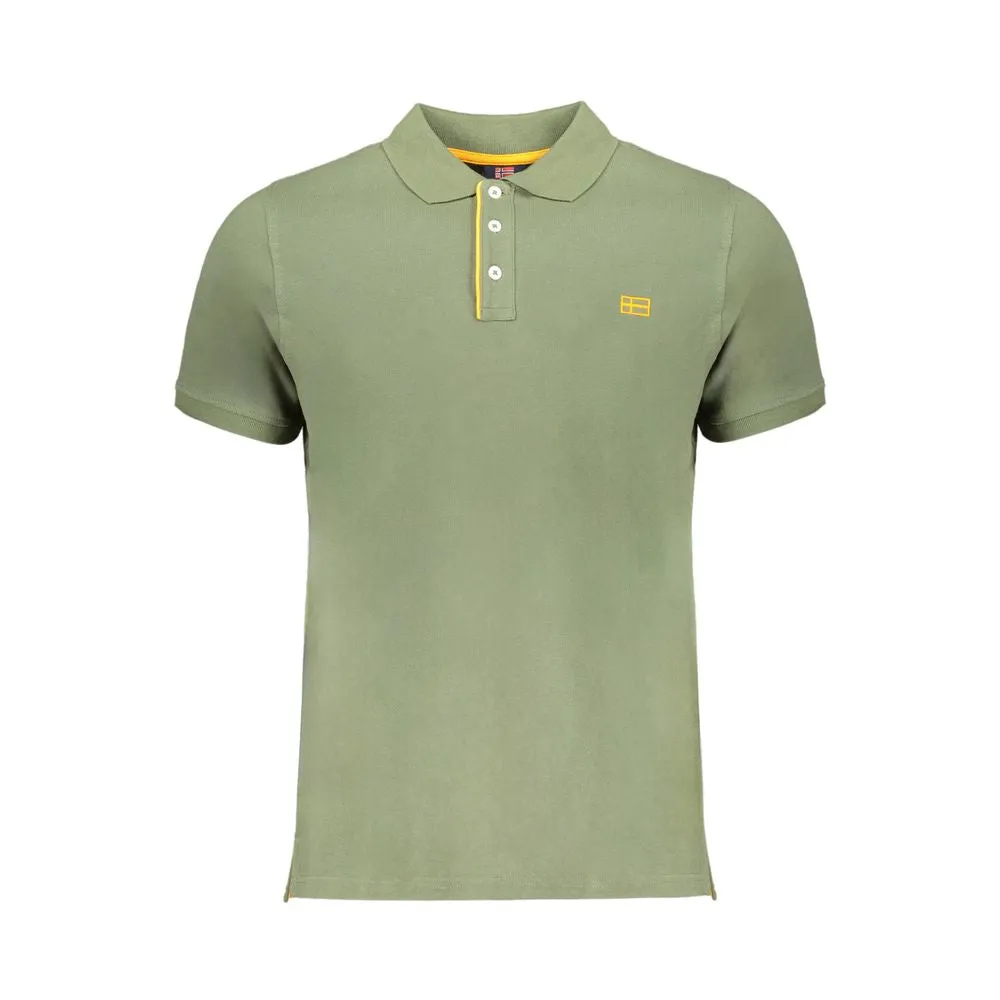 Green Cotton Polo Shirt sold by Louxly