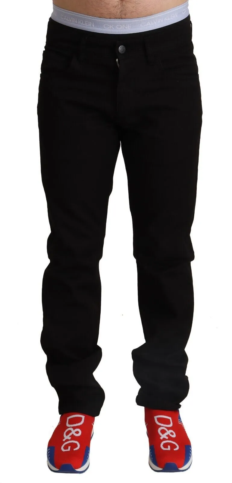 Elegant Skinny Black Cotton Pants sold by Louxly