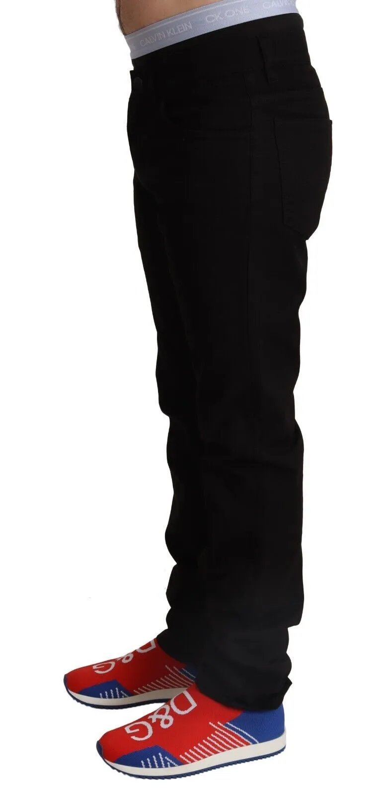 Elegant Skinny Black Cotton Pants sold by Louxly product image thumbnail 2