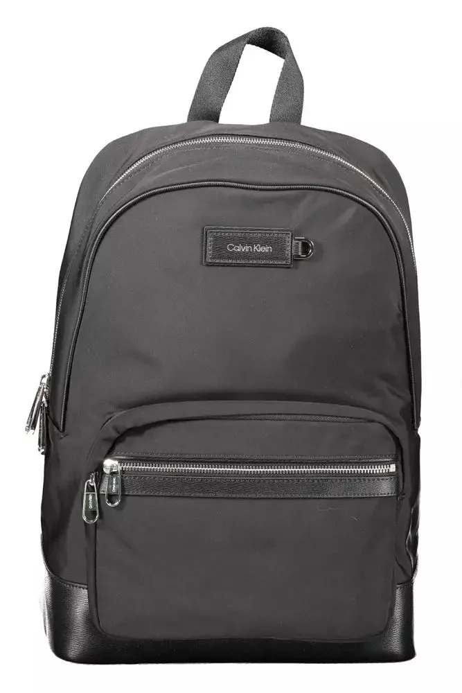Black Polyester Men Backpack sold by Louxly