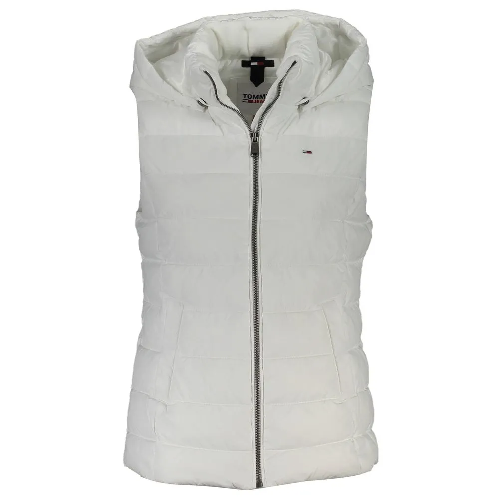 White Polyester Women Jacket sold by Louxly