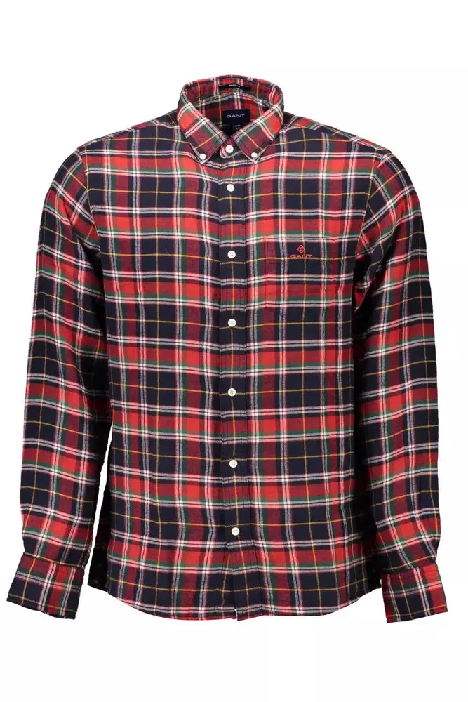 Red Cotton Men Shirt sold by Louxly