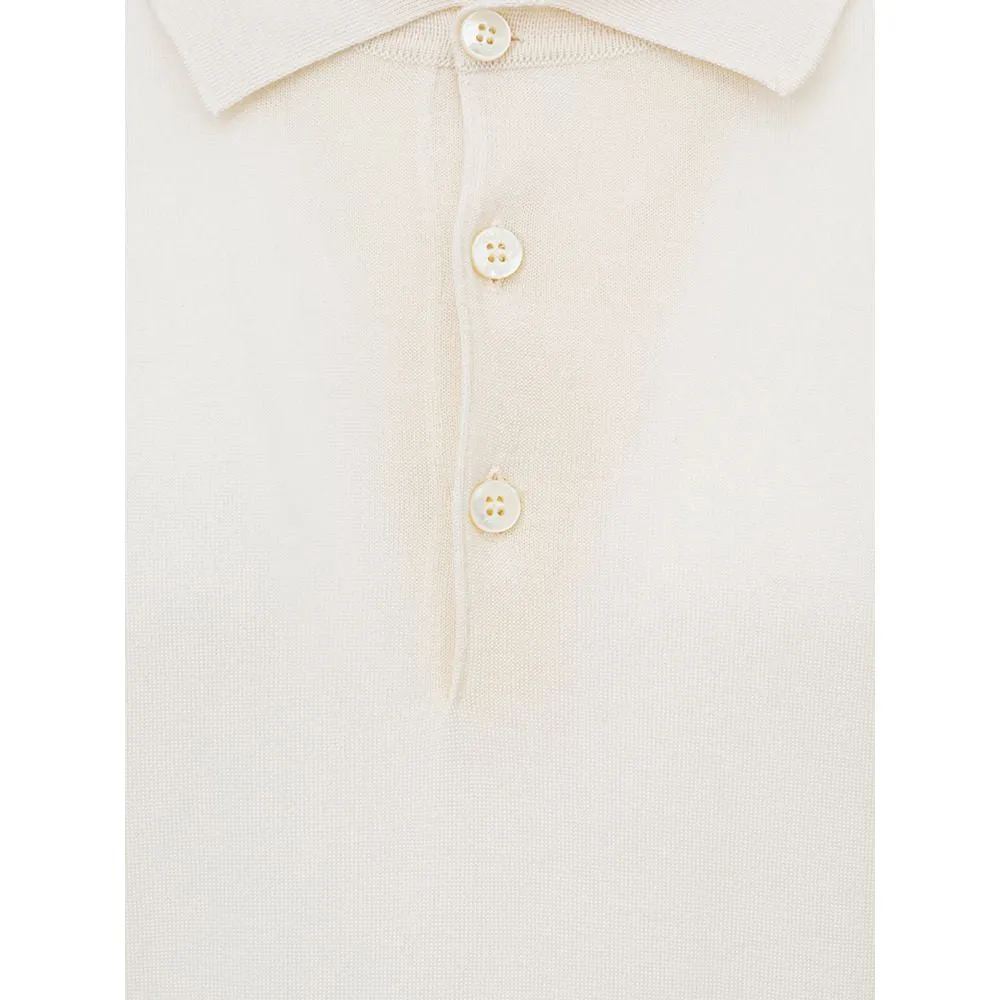 White Cashemere Polo Shirt sold by Louxly product image thumbnail 3