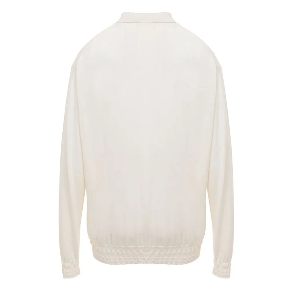 White Cashemere Polo Shirt sold by Louxly product image thumbnail 2