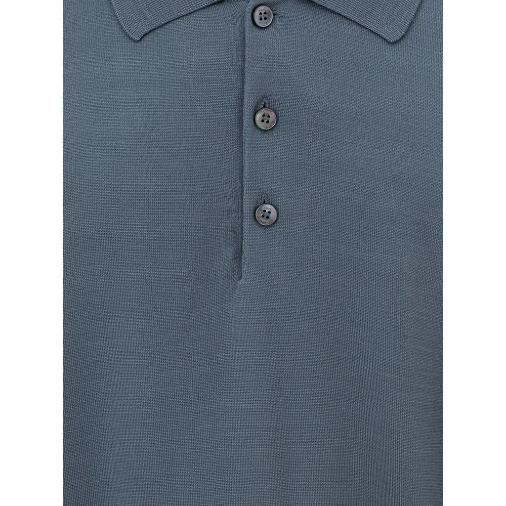Gray Wool Polo Shirt sold by Louxly product image thumbnail 3