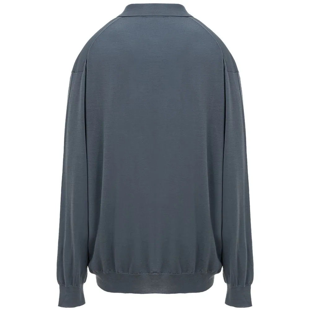 Gray Wool Polo Shirt sold by Louxly product image thumbnail 2