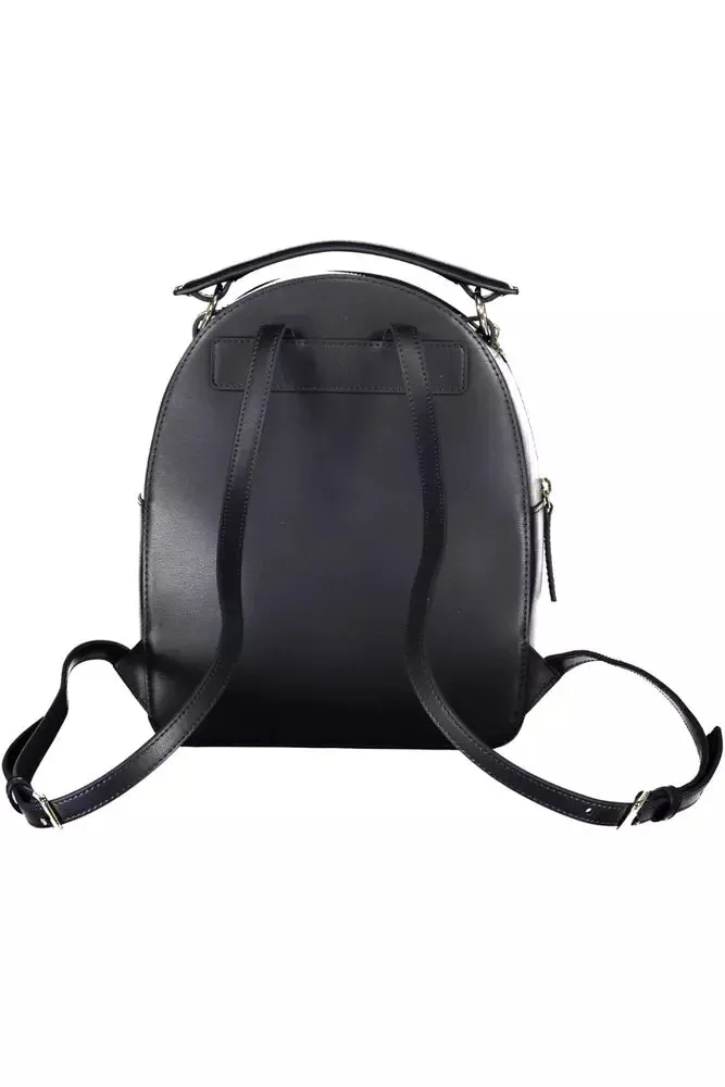 Chic Blue Contrast Detail Backpack with Logo sold by Louxly product image thumbnail 2
