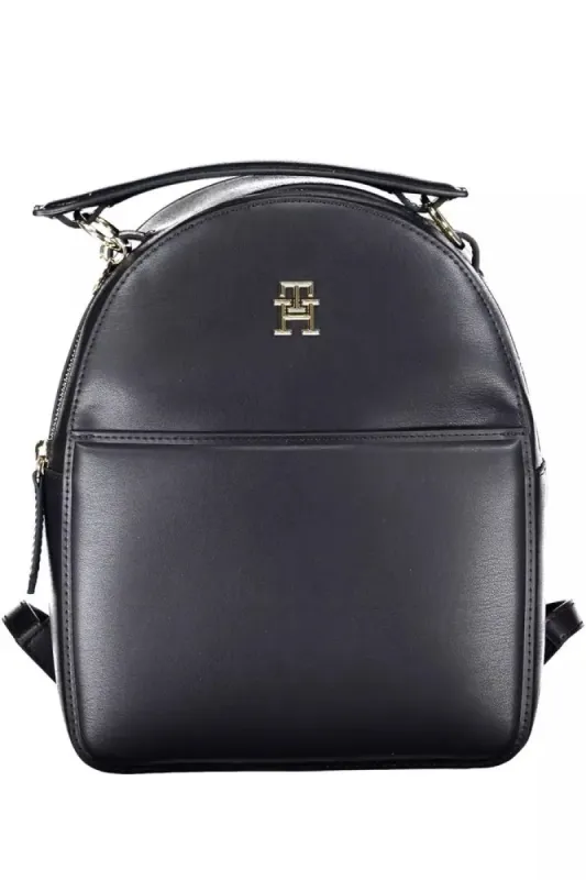Chic Blue Contrast Detail Backpack with Logo sold by Louxly
