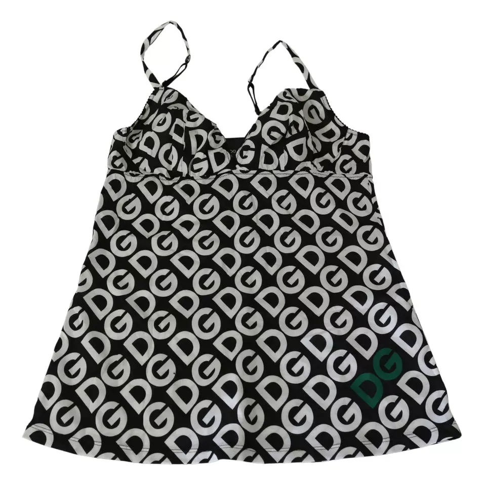 Black DG Mania Print Sleeveless Swimwear sold by Louxly product image thumbnail 4