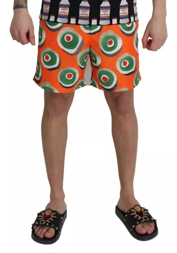 Orange Cupcake Beachwear Shorts Swimwear sold by Louxly product image thumbnail 2