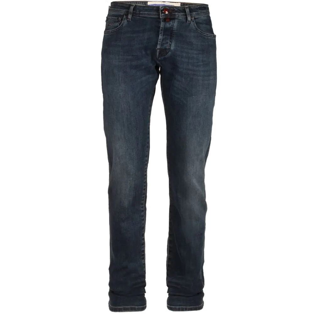 Blue Cotton Men's Slim Fit Jean sold by Louxly