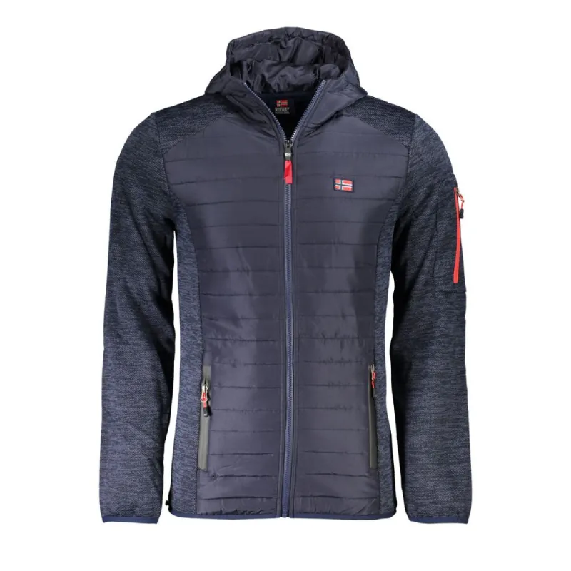 Blue Polyester Men Jacket sold by Louxly