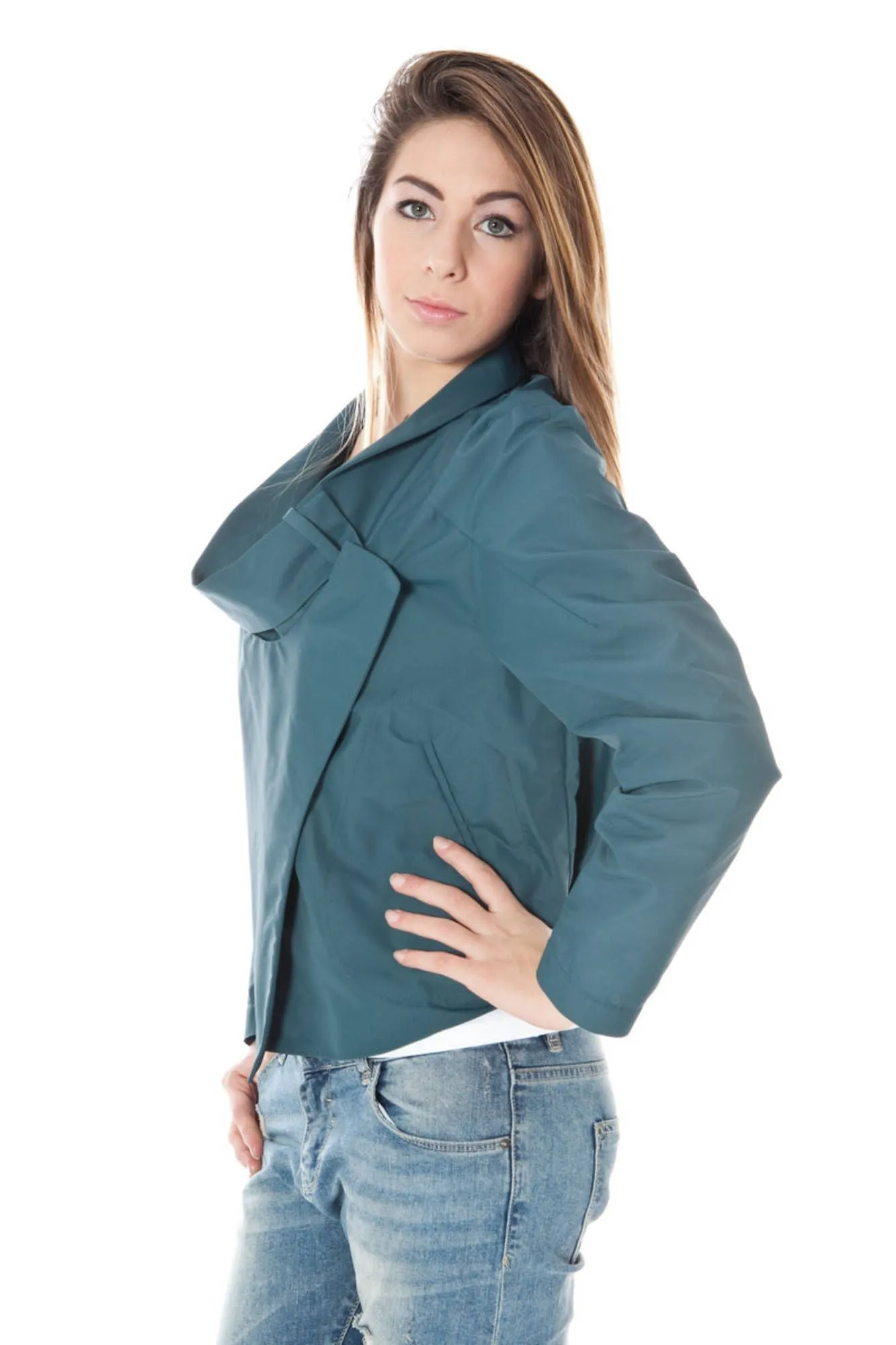 Green Polyamide Women Jacket sold by Louxly product image thumbnail 2