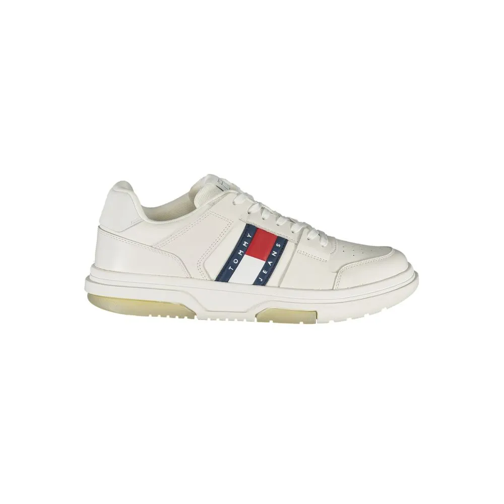 White Polyethylene Men Sneaker sold by Louxly
