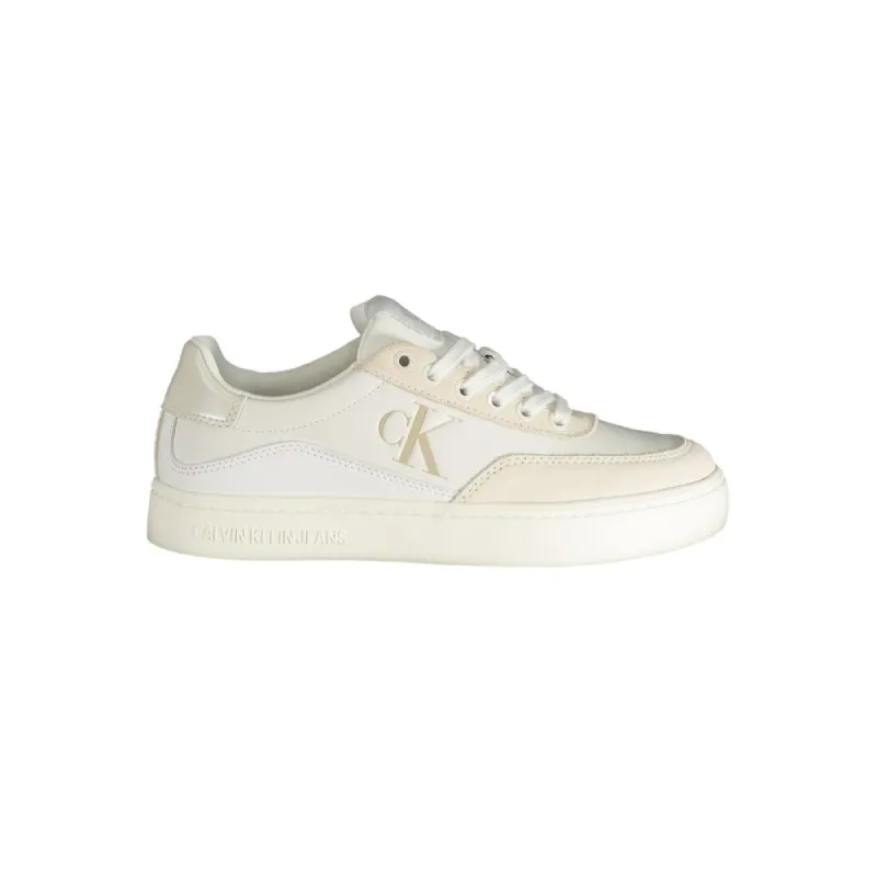 White Polyester Sneaker sold by Louxly