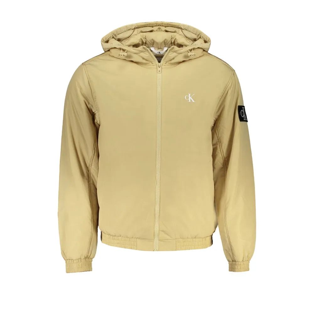 Beige Polyester Jacket sold by Louxly