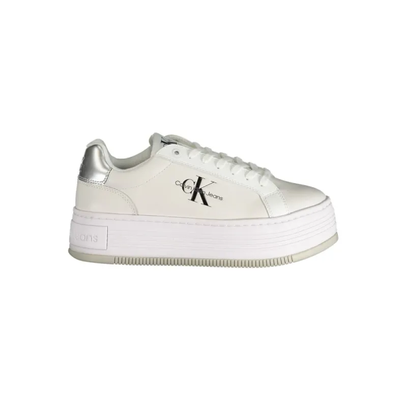 White Polyester Sneaker sold by Louxly
