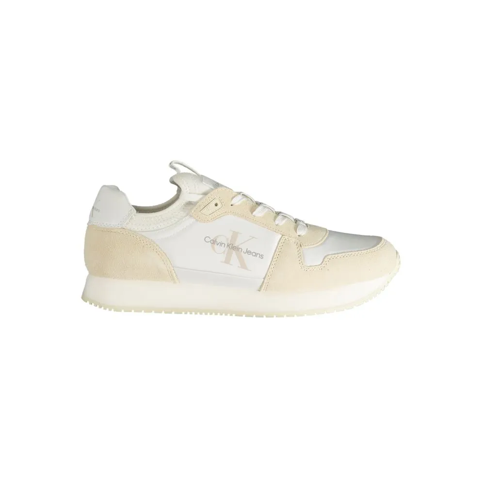 White Polyester Sneaker sold by Louxly