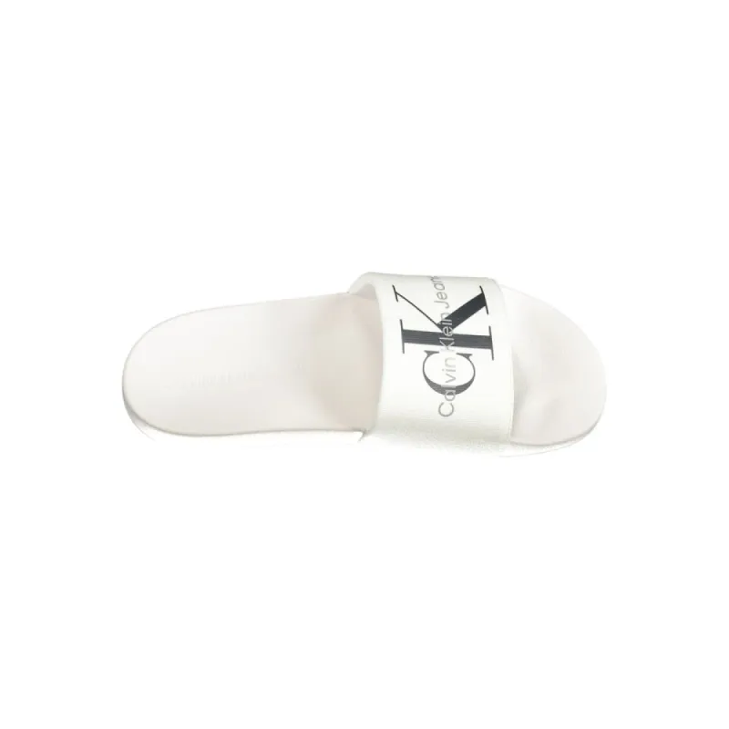 White Polyester Sandal made by Calvin Klein