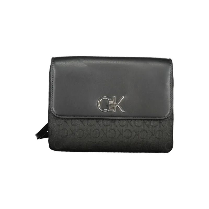 Black Polyester Handbag made by Calvin Klein