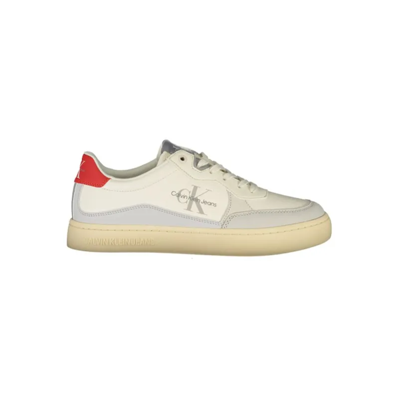 White Polyester Sneaker made by Calvin Klein
