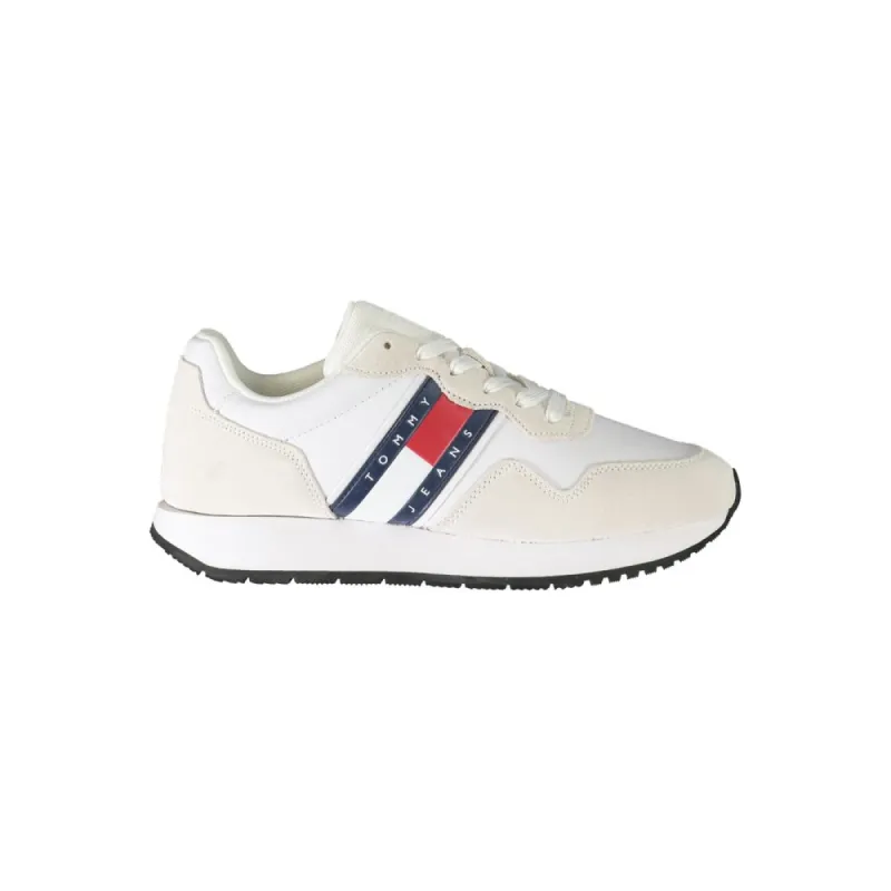 White Polyester Sneaker sold by Louxly