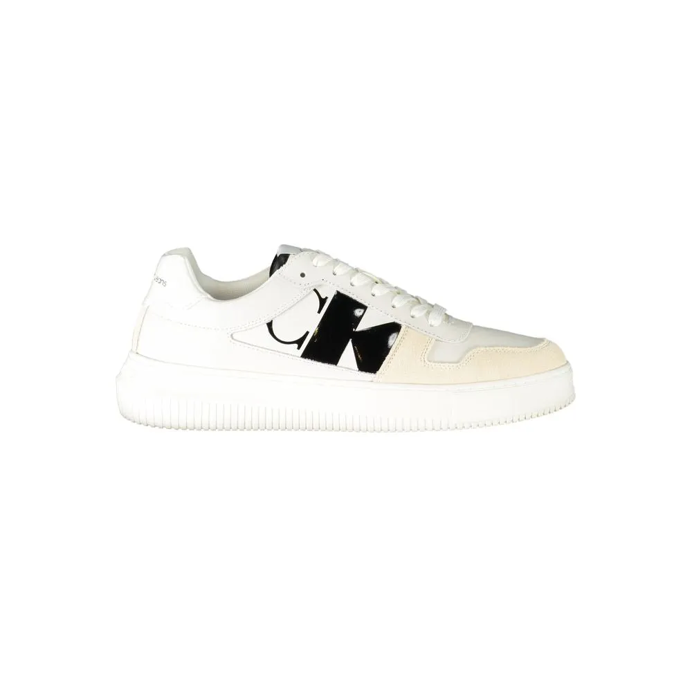 White Polyester Sneaker sold by Louxly