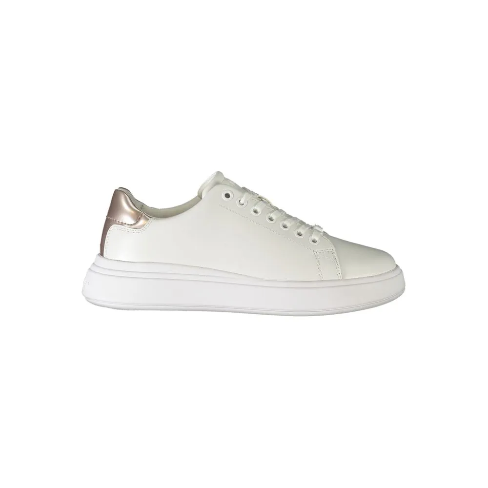 White Polyester Sneaker sold by Louxly