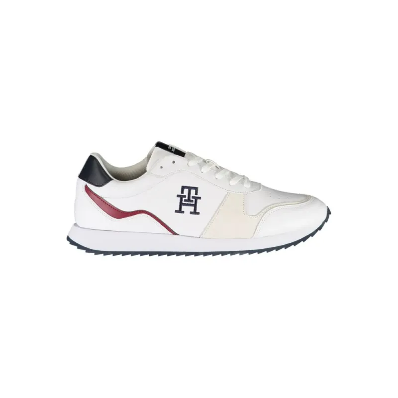 White Polyester Sneaker sold by Louxly