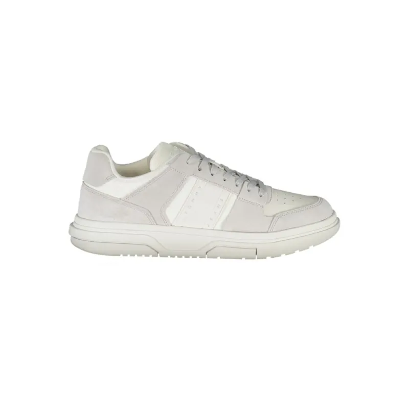 Elegant White Sneakers with Contrast Accents sold by Louxly