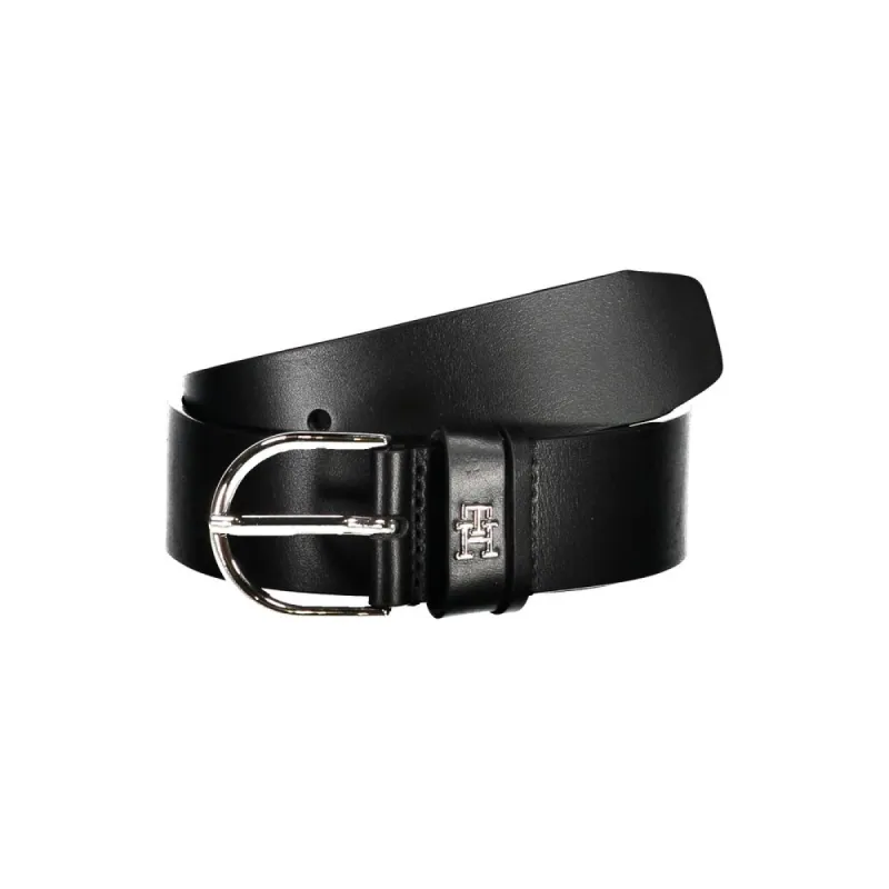 Chic Black Leather Belt with Metal Buckle sold by Louxly