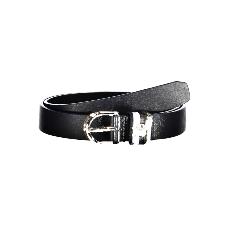Elegant Blue Leather Belt with Metal Buckle sold by Louxly