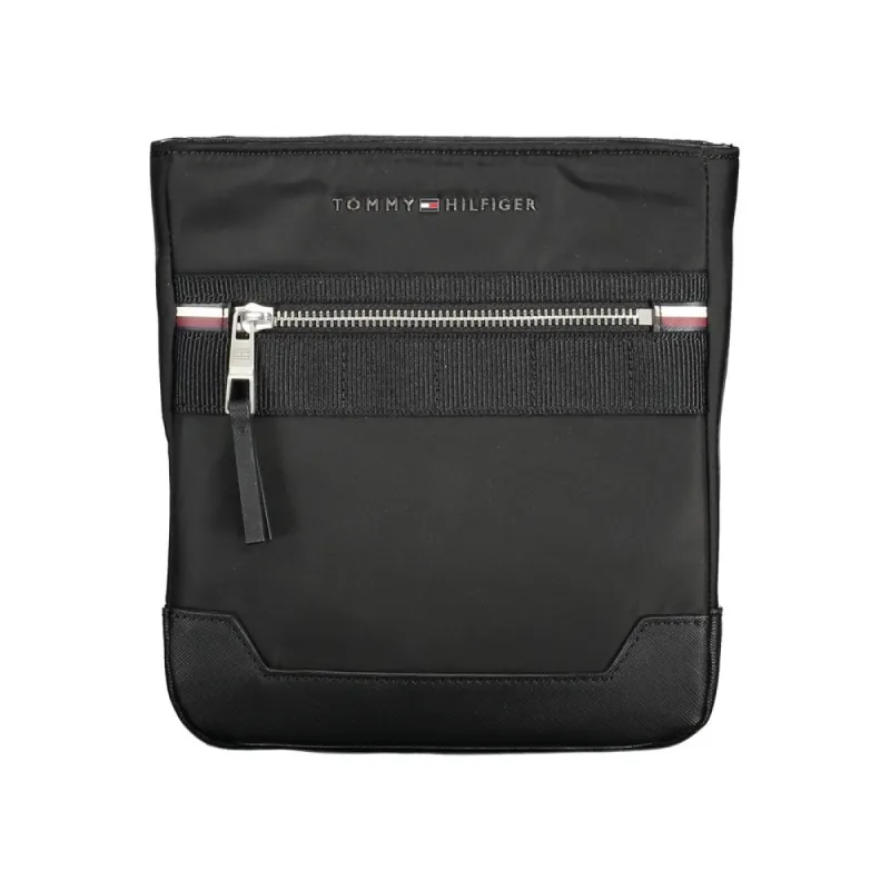 Sleek Black Shoulder Bag with Contrasting Details sold by Louxly