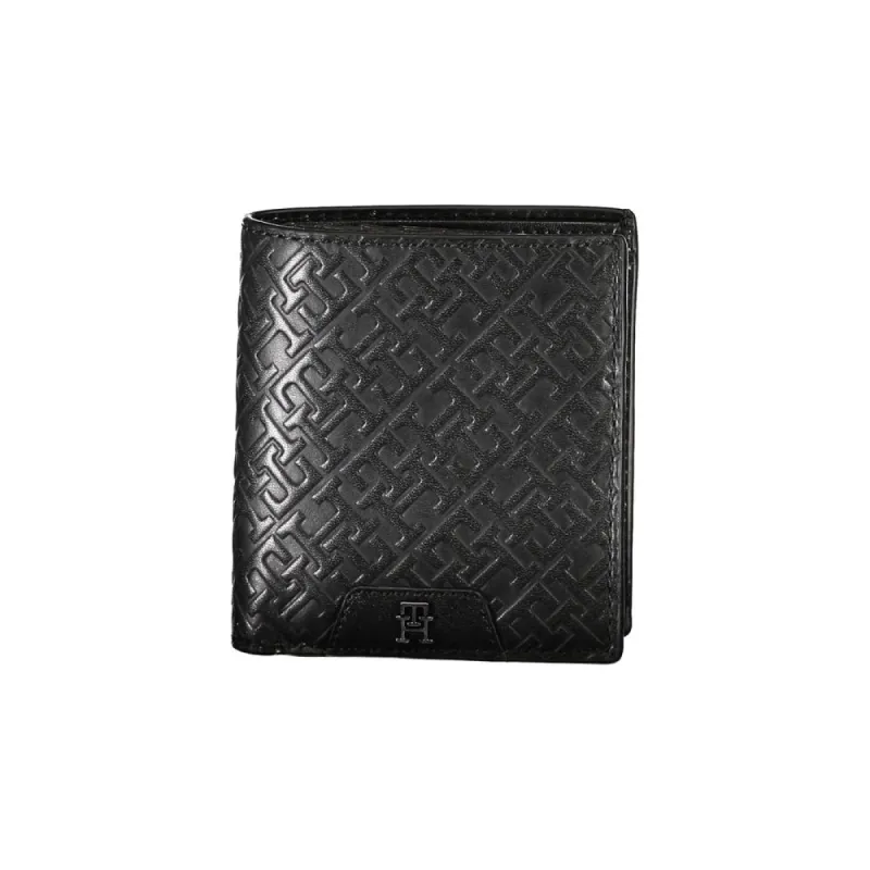 Sleek Black Leather Dual-Compartment Wallet sold by Louxly
