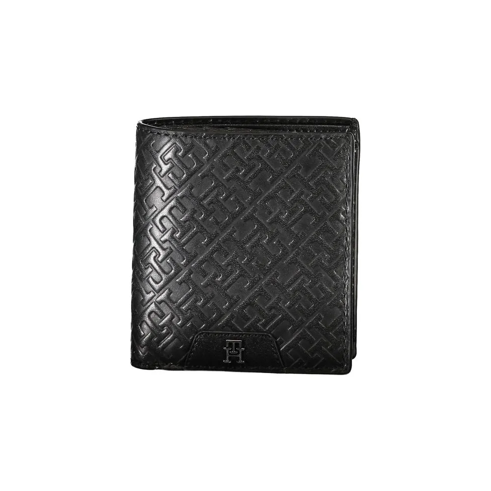 Sleek Black Leather Dual-Compartment Wallet sold by Louxly