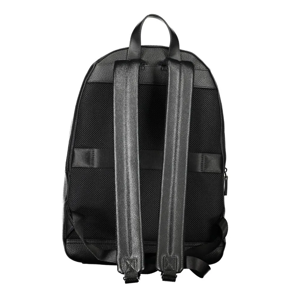 Elegant Black Urban Backpack with Contrast Details sold by Louxly product image thumbnail 2
