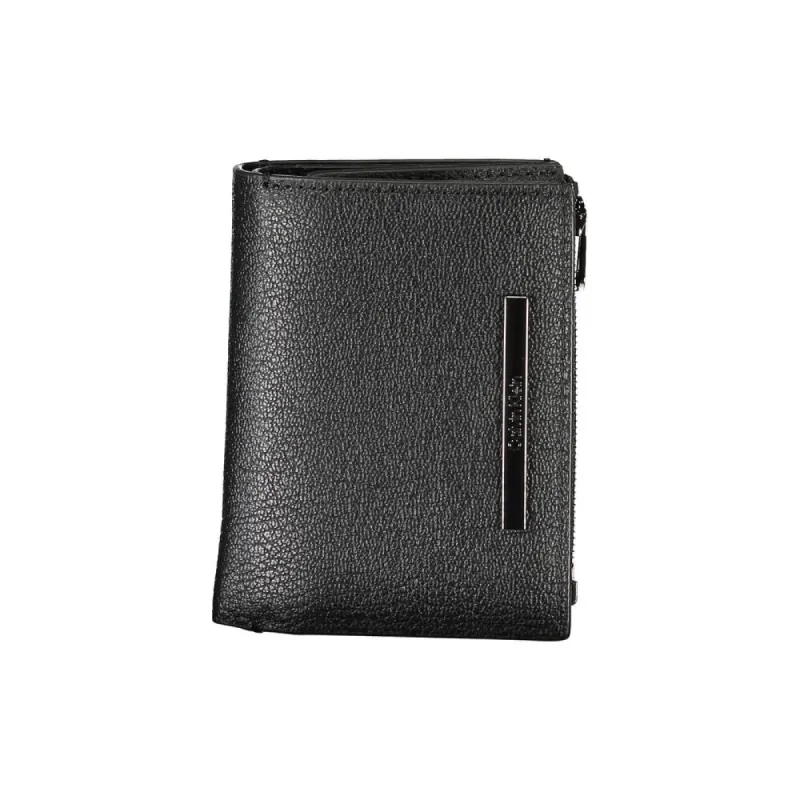 Sleek Black Leather Wallet with Coin Purse sold by Louxly