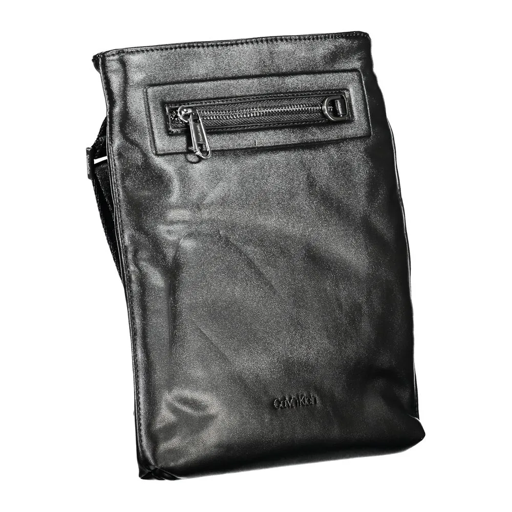 Sleek Black Shoulder Bag with Contrast Details sold by Louxly product image thumbnail 3
