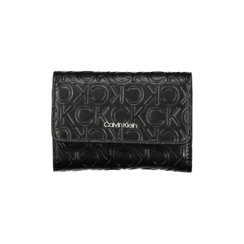 Sleek Black Double-Compartment Wallet sold by Louxly