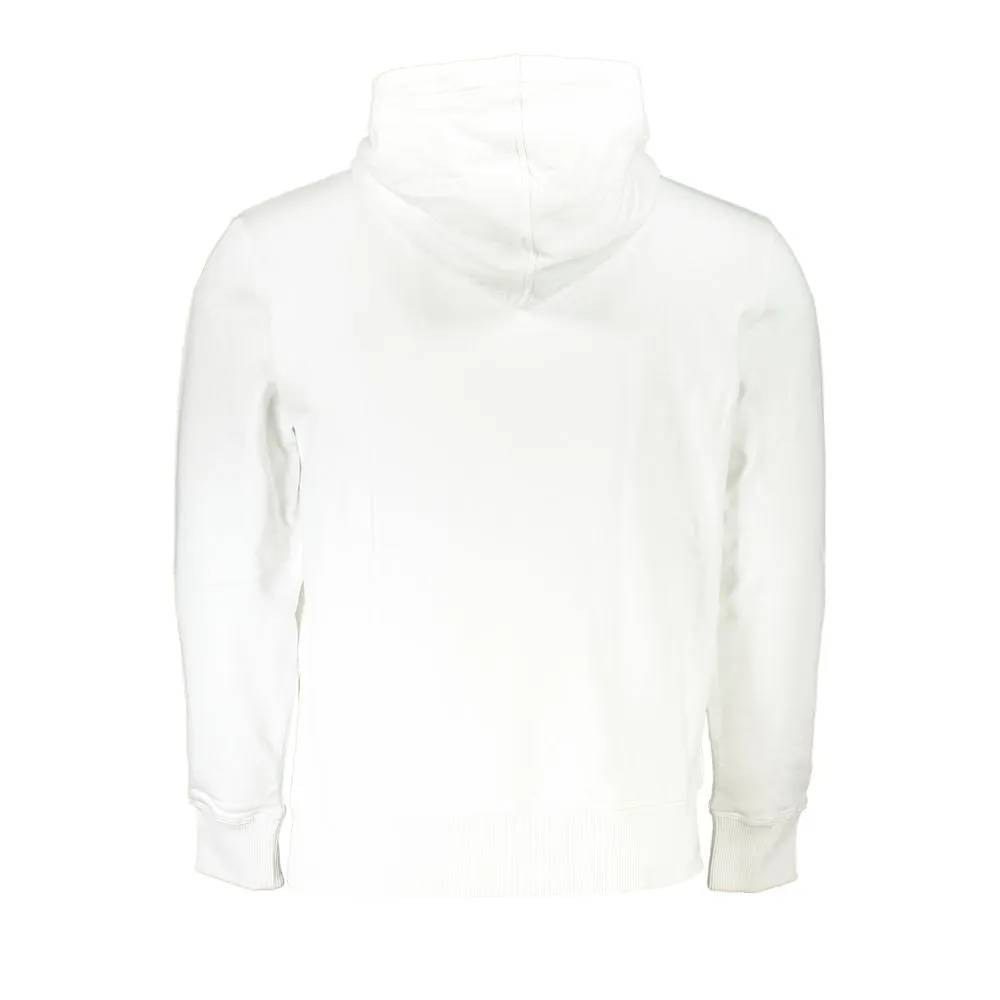 Chic White Hooded Sweatshirt with Logo Print sold by Louxly product image thumbnail 2