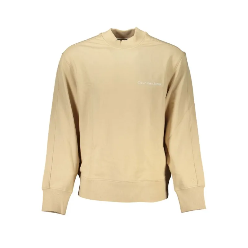 Beige Crew Neck Logo Sweatshirt sold by Louxly