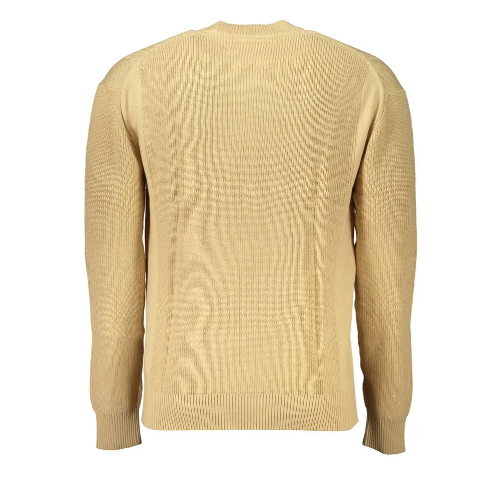 Chic Beige Crew Neck Cotton Sweater sold by Louxly product image thumbnail 2