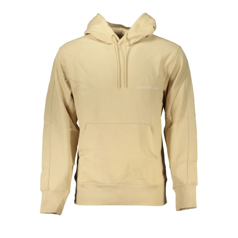 Beige Brushed Cotton Hooded Sweatshirt sold by Louxly