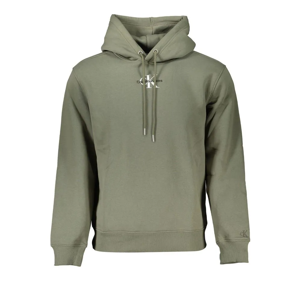 Chic Green Fleece Hooded Sweatshirt sold by Louxly