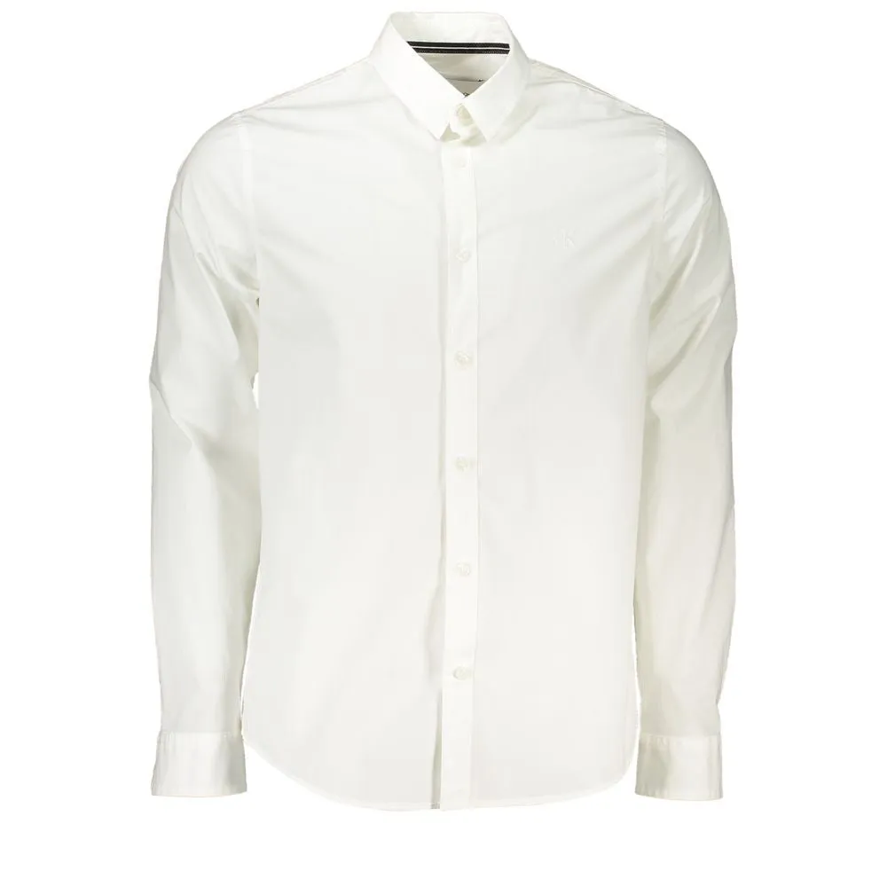 Elegant Slim Fit Long Sleeved White Shirt sold by Louxly
