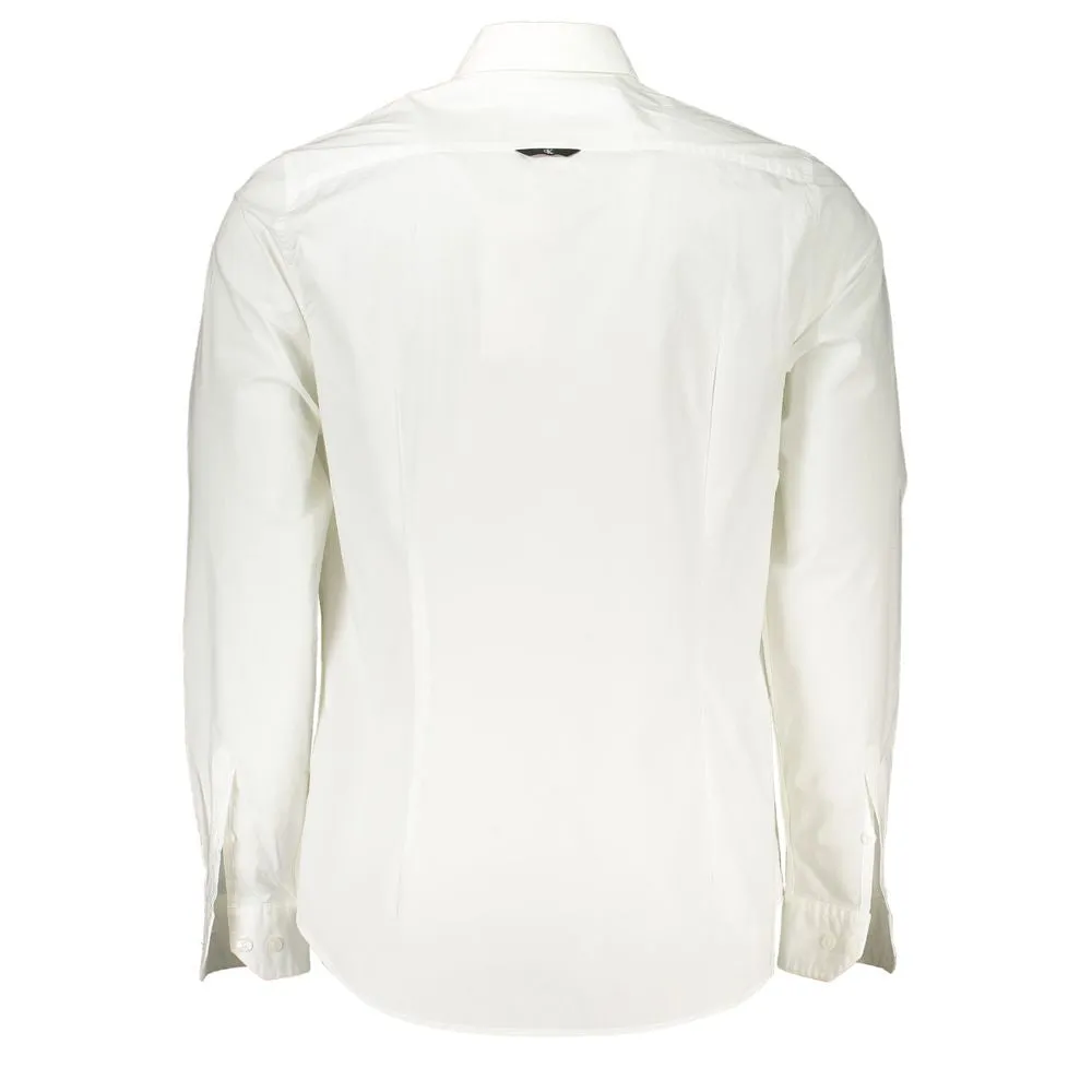 Elegant Slim Fit Long Sleeved White Shirt sold by Louxly product image thumbnail 2