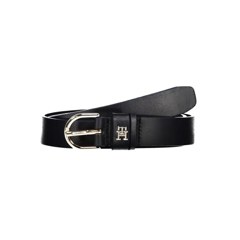 Elegant Blue Leather Belt with Metal Buckle sold by Louxly