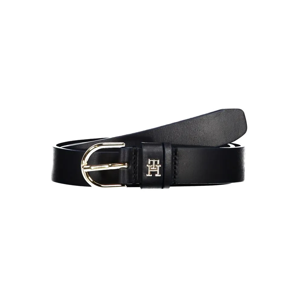 Elegant Blue Leather Belt with Metal Buckle sold by Louxly
